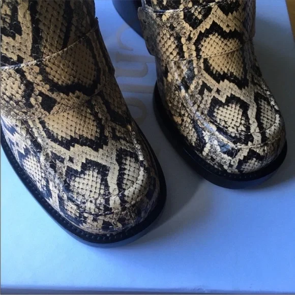 Chloé Adelie Python Loafers in Wheat Yellow 36 - Picture 3 of 11